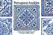 Mediterranean Tiles Azulejo Clipart, an Object Graphic by VectorPanther (Thumbnail 1 of 8)