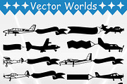 Plane With The Banner SVG, Plane SVG, an Object Graphic by VectorWorlds (Thumbnail 2 of 3)