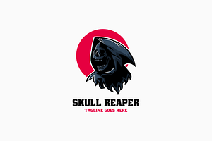 Skull Reaper Mascot Cartoon Logo, a Branding & Logo Template by Artnivora.Std