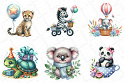 Watercolor Cute Zoo Clipart, an Illustration by DreamPrint404 (Thumbnail 4 of 5)