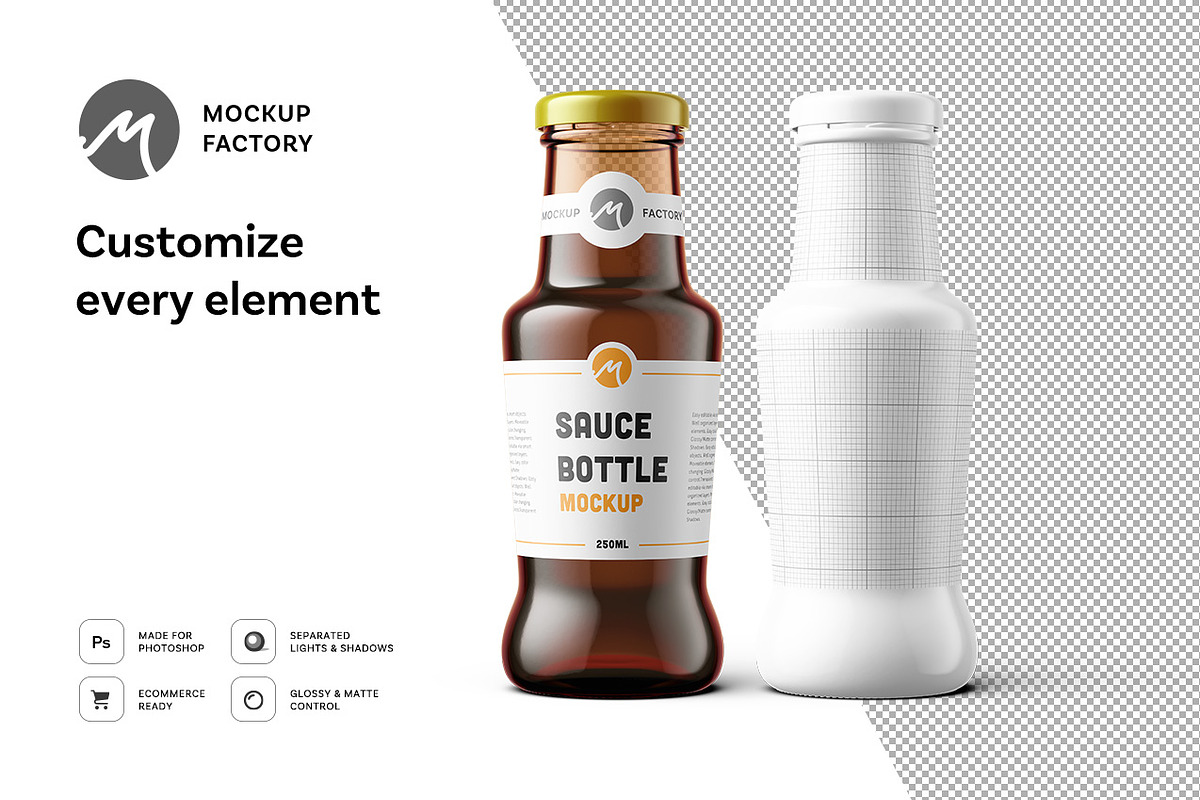 Sauce Bottle Mockup, a Product Mockup by Mockup Factory (Photo 2 of 3)