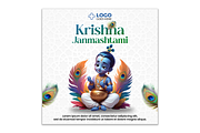 krishna janmashtami 5 post, a Social Media Template by AyyazMomin (Thumbnail 12 of 12)