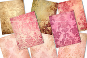 Vintage Grungy Damask Digital Paper, a Background Graphic by BusyDaydesign (Thumbnail 2 of 9)