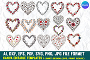 Botanical Valentine Embroidery SVG, a Pattern Graphic by VectorArtPrintableDesign (Thumbnail 2 of 3)