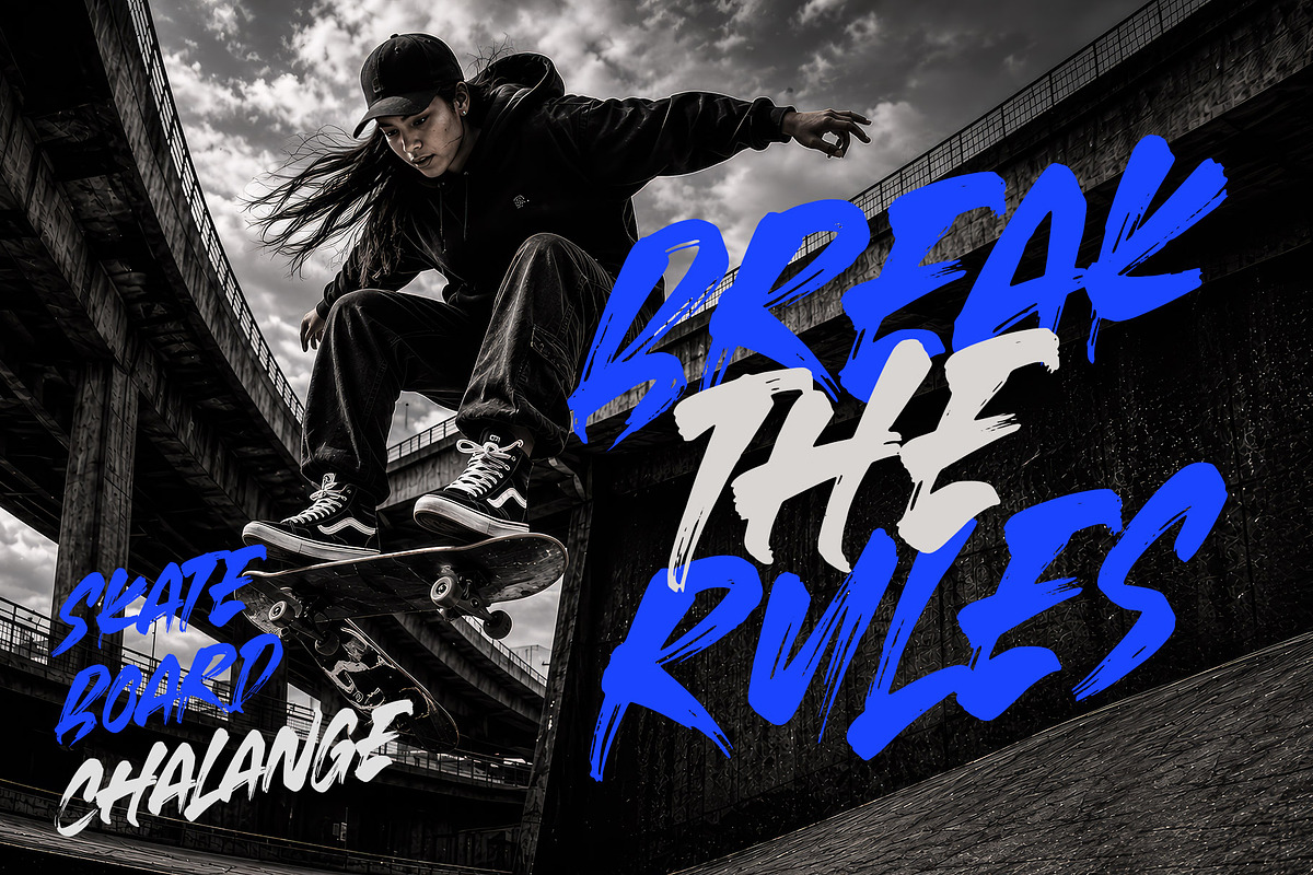 Million Space Urban Rough Font, a Handwritten Font by RantautypeStudio (Photo 8 of 17)