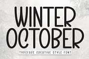 Winter October | Script Font, a Handwritten Font by Scratchones (Thumbnail 1 of 8)