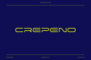 Crepeno - Modern Futuristic Typeface, a Font by Letterna