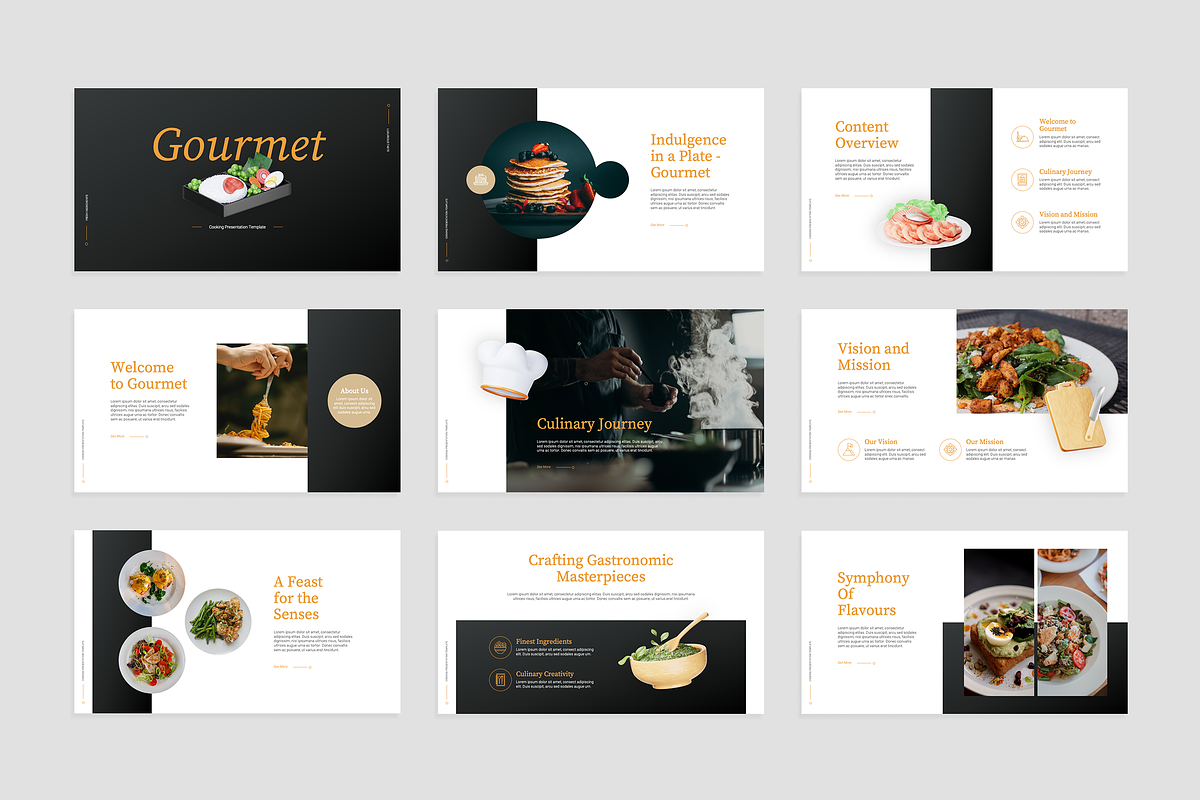 Cooking Google Slides Template, a Presentation Template by Flat Icons (Photo 2 of 7)