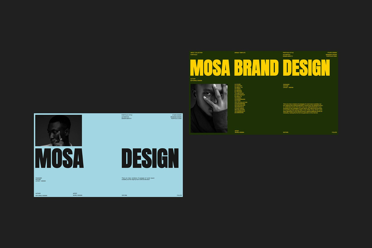 MOSA - Brand Design PowerPoint, a Presentation Template by Creatorism (Photo 3 of 9)