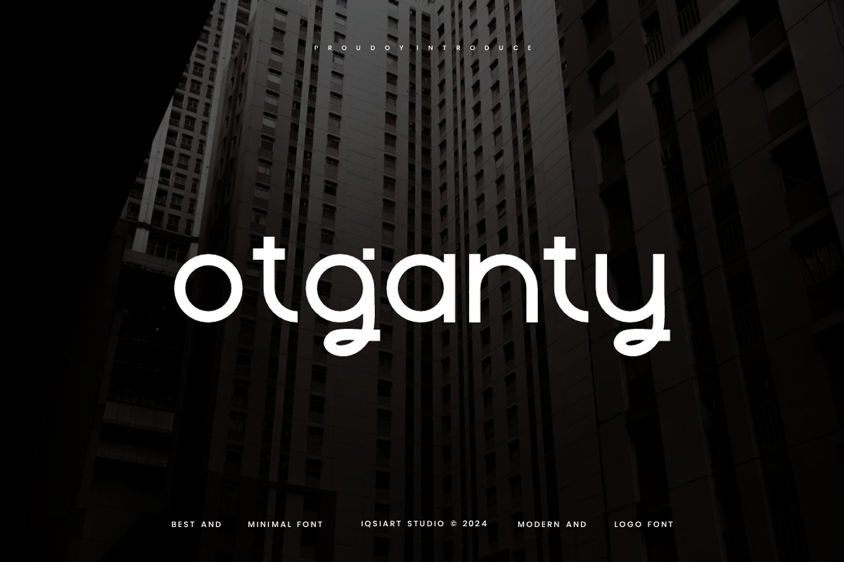 Otganty - Corporate Logo Font, a Sans Serif Font by Iqsiart Studio (Photo 1 of 7)