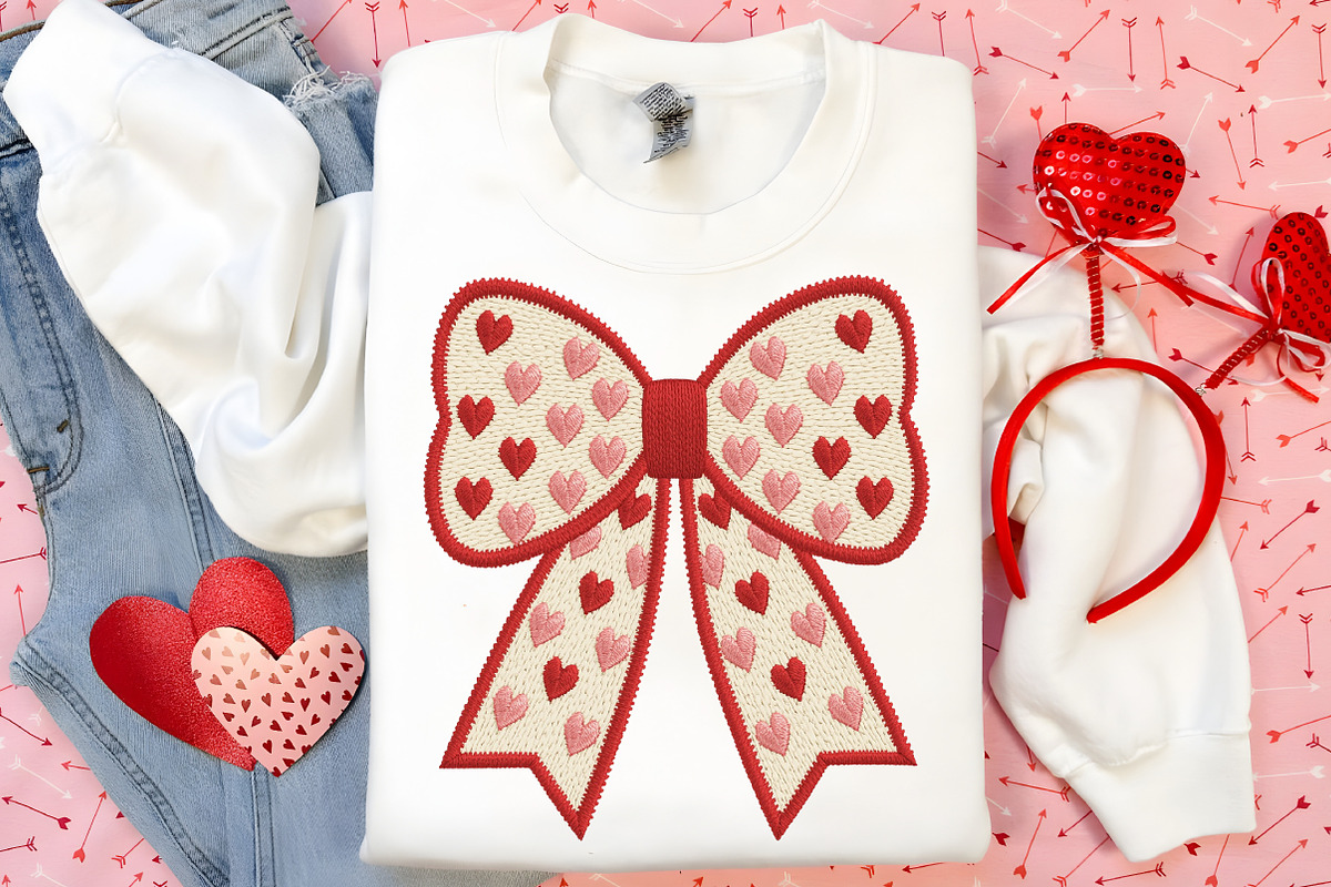 Preppy Coquette Valentine Bow PNG, an Illustration by Canvas Craft (Photo 7 of 7)
