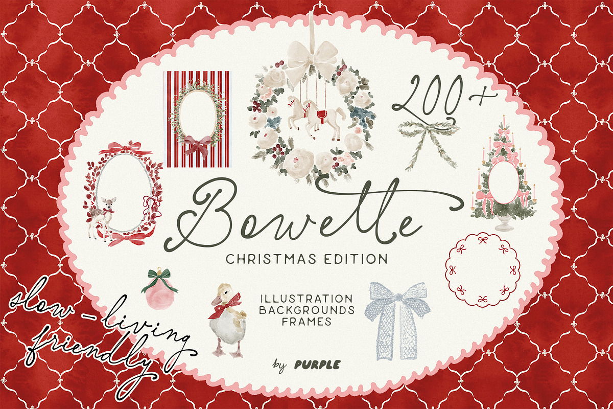 Bowette: Christmas Frames & Papers, an Object Graphic by Purple (Photo 1 of 13)