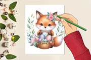 Cute Easter fox Clipart, an Illustration by DreamCafeArt (Thumbnail 4 of 5)