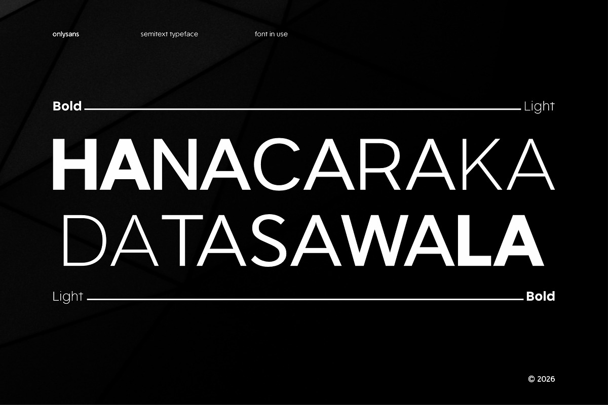 Onlysans, a Sans Serif Font by ismanayuda (Photo 5 of 7)