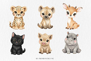 Baby Animals Watercolor Clipart, an Animal Illustration by Primrose Blume (Thumbnail 2 of 5)