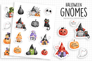 Halloween Gnomes Printable Sticker