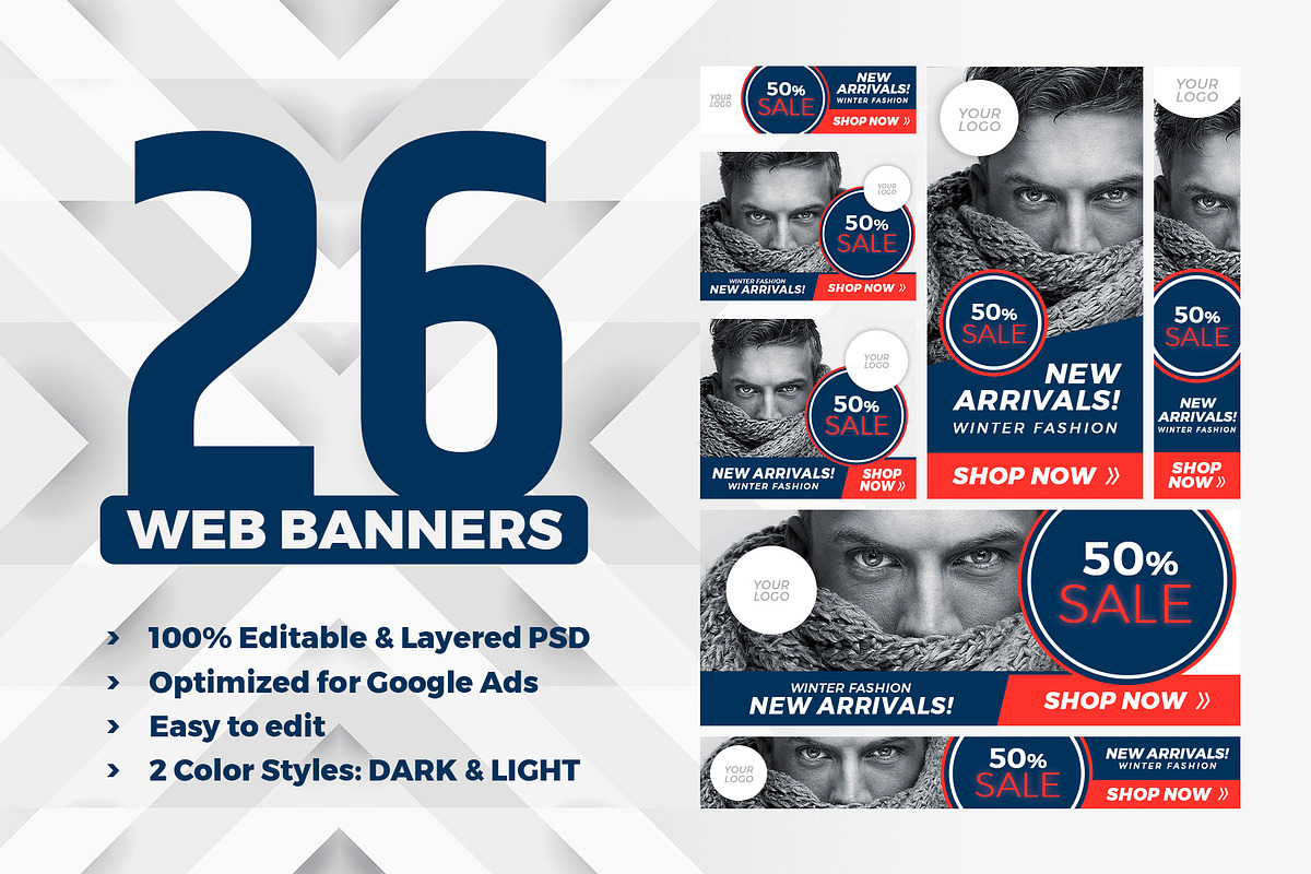 Web Banners Optimized for Google Ads, a Templates & Theme by Better Be a Designer (Photo 1 of 10)