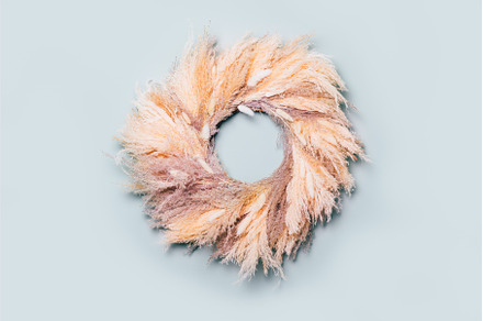 Wreath from Dried Pampas Grass, a Nature Photo by MAnuta