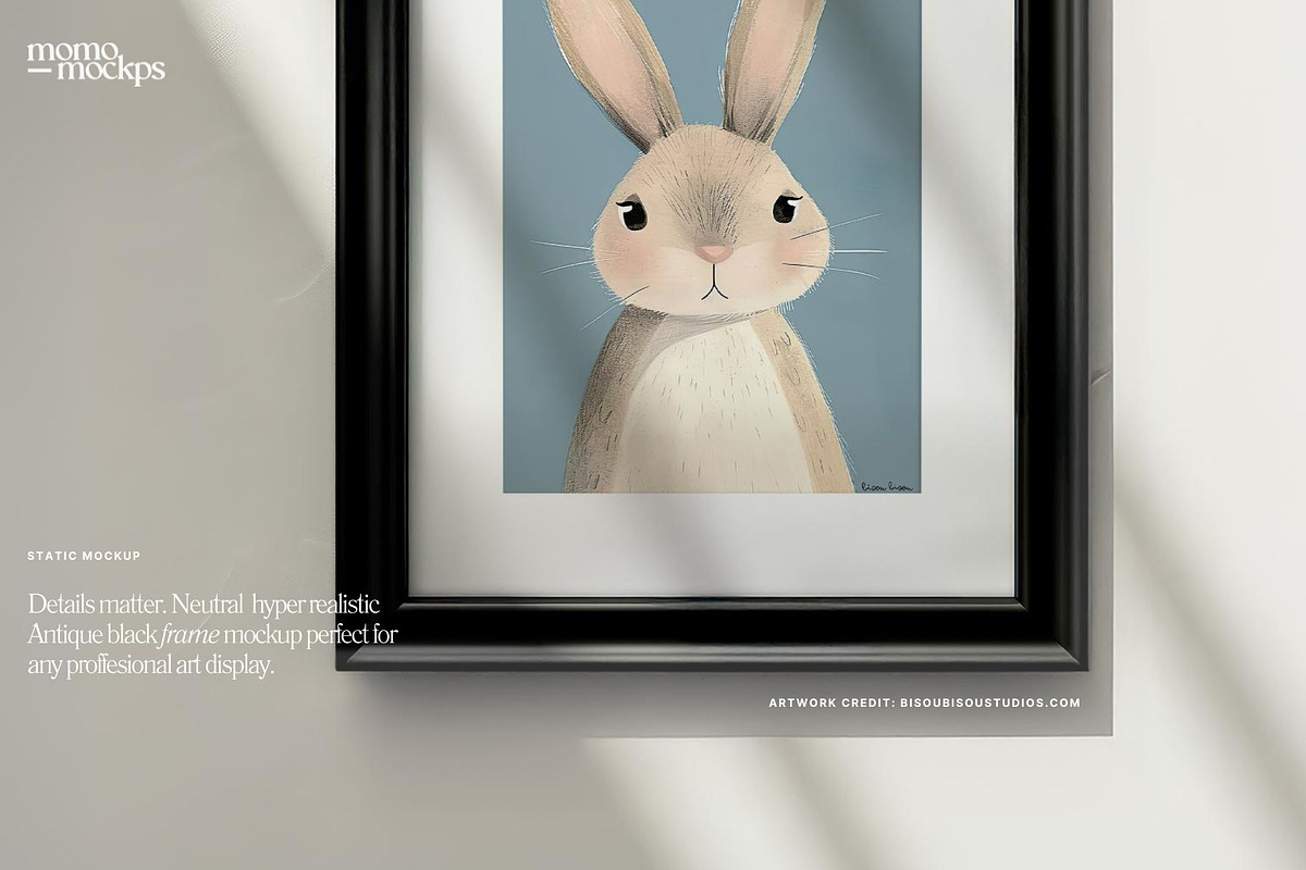 Black Frame Mockup | DIN A PSD, a Household Mockup by momomockps (Photo 2 of 6)
