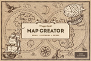 Magic Lands: Vintage Map Creator, a Brush Add-On by pixelbuddha.net (Thumbnail 1 of 12)