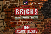 100 Brick Procreate Brushes, a Brush Add-On by TheWhiteCatLab (Thumbnail 1 of 10)