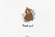 Cozy Woodland Animals Clipart, a Texture Illustration by Jenny Quince (Thumbnail 13 of 13)