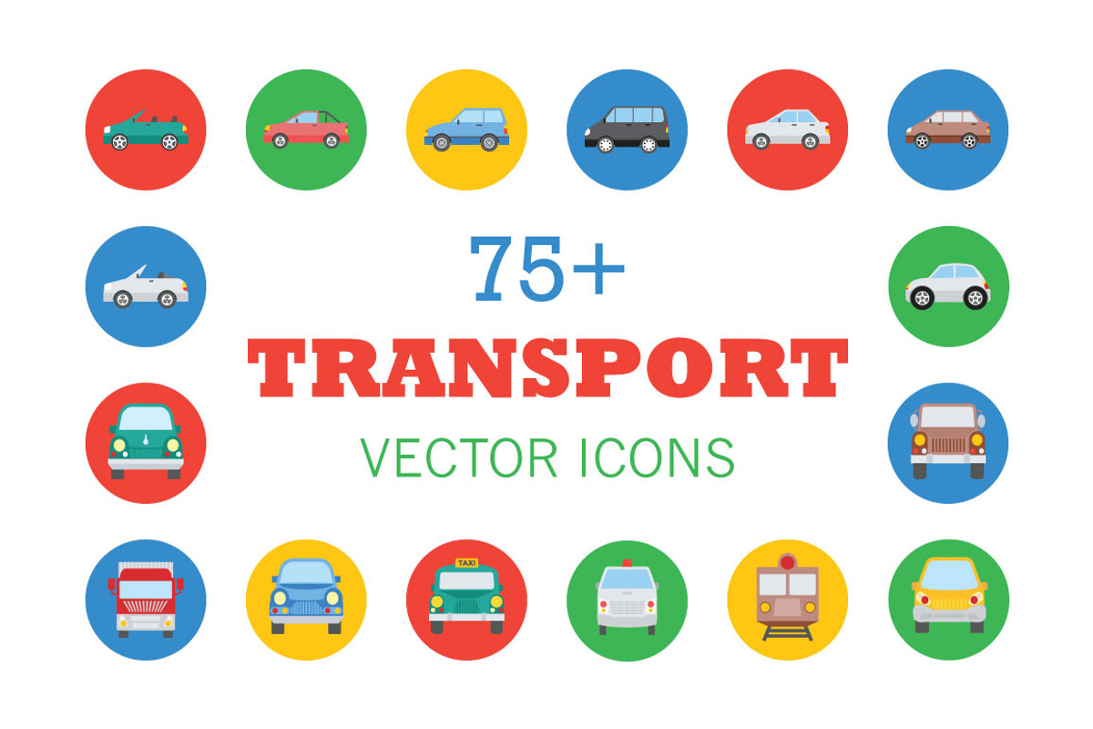 75+ Transport Vector Icons, an Emoji Icon by Creative Stall (Photo 1 of 5)