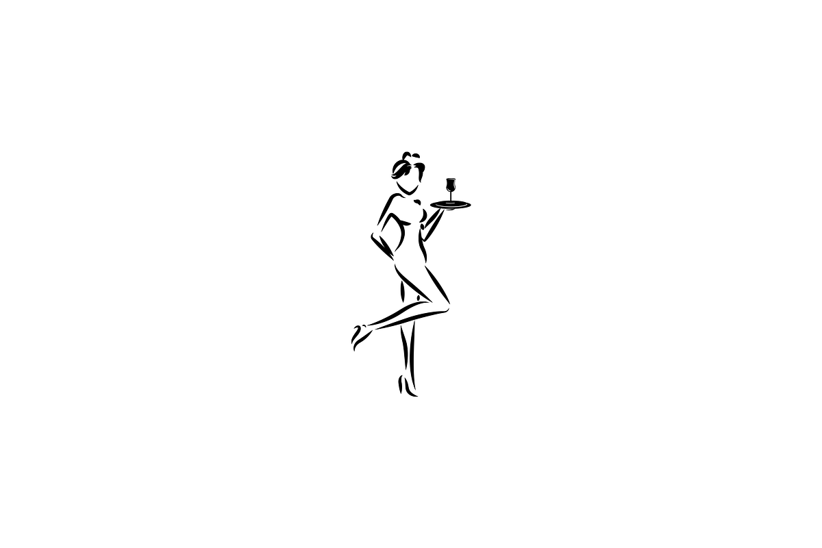 Minimalist Woman Waiter Logo, a Branding & Logo Template by Luxury Logos (Photo 3 of 4)