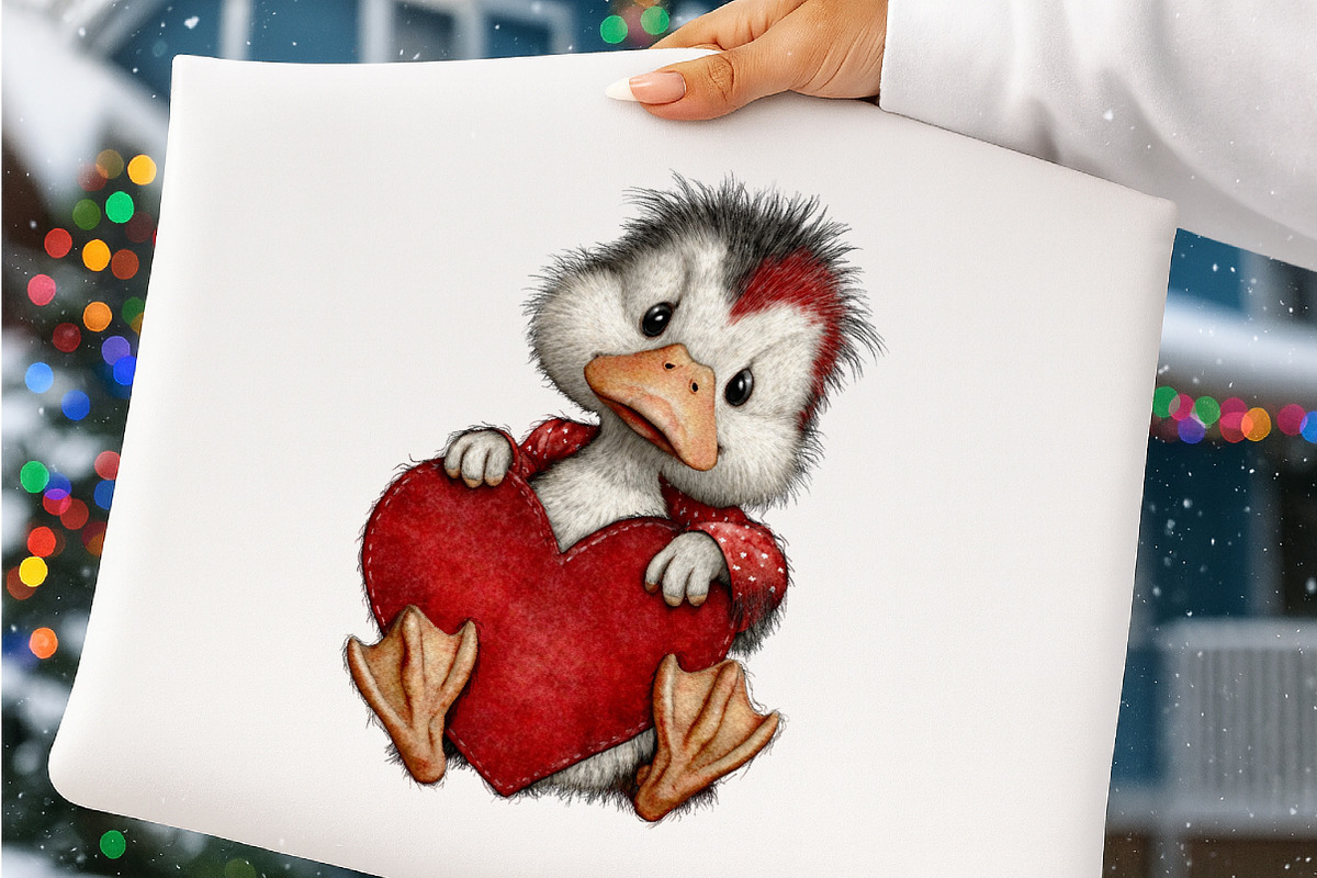 Cute Baby Duck Valentine Clipart, an Illustration by SinaCreation (Photo 11 of 11)