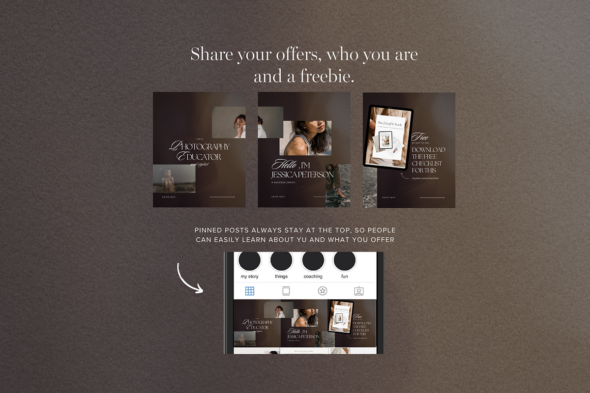 Instagram Pinned Post Carousels DARK, a Social Media Template by Tabitha Emma (Photo 9 of 9)
