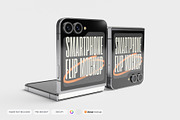 Smartphone Galaxy Z Flip Mockup V2, an Android Mockup by DSNA Mockup (Thumbnail 5 of 6)