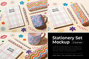 Stationery Set Mockup, a Mockup by Pitchlook.Studio (Thumbnail 1 of 4)