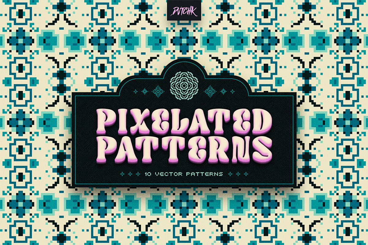 Pixel Mosaic Patterns | Vol. 07, a Pattern Graphic by dvtchk (Photo 6 of 10)