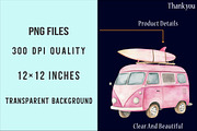 Pastel Vacation Clipart PNG, an Illustration by SinaCreation (Thumbnail 4 of 5)
