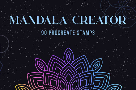 Procreate Mandala Creator, a Shape Add-On by Julia Right Studio