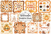 Pumpkin Autumn Coquette Bow Frame, an Illustration by OK Design (Thumbnail 1 of 4)