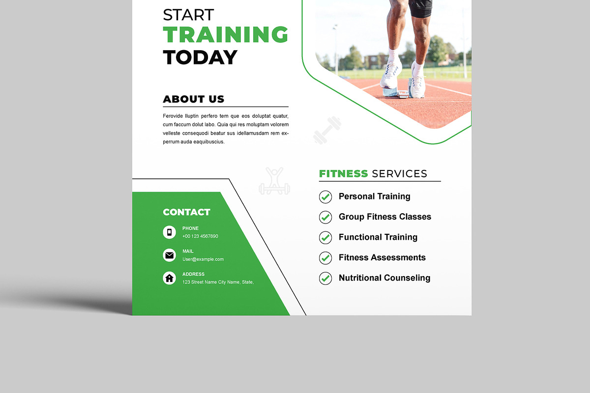Fitness Flyer Template, a Flyer Template by MightyDesign (Photo 3 of 8)