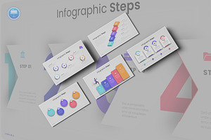 Steps Infographic Keynote, a Presentation Template by Pixslides