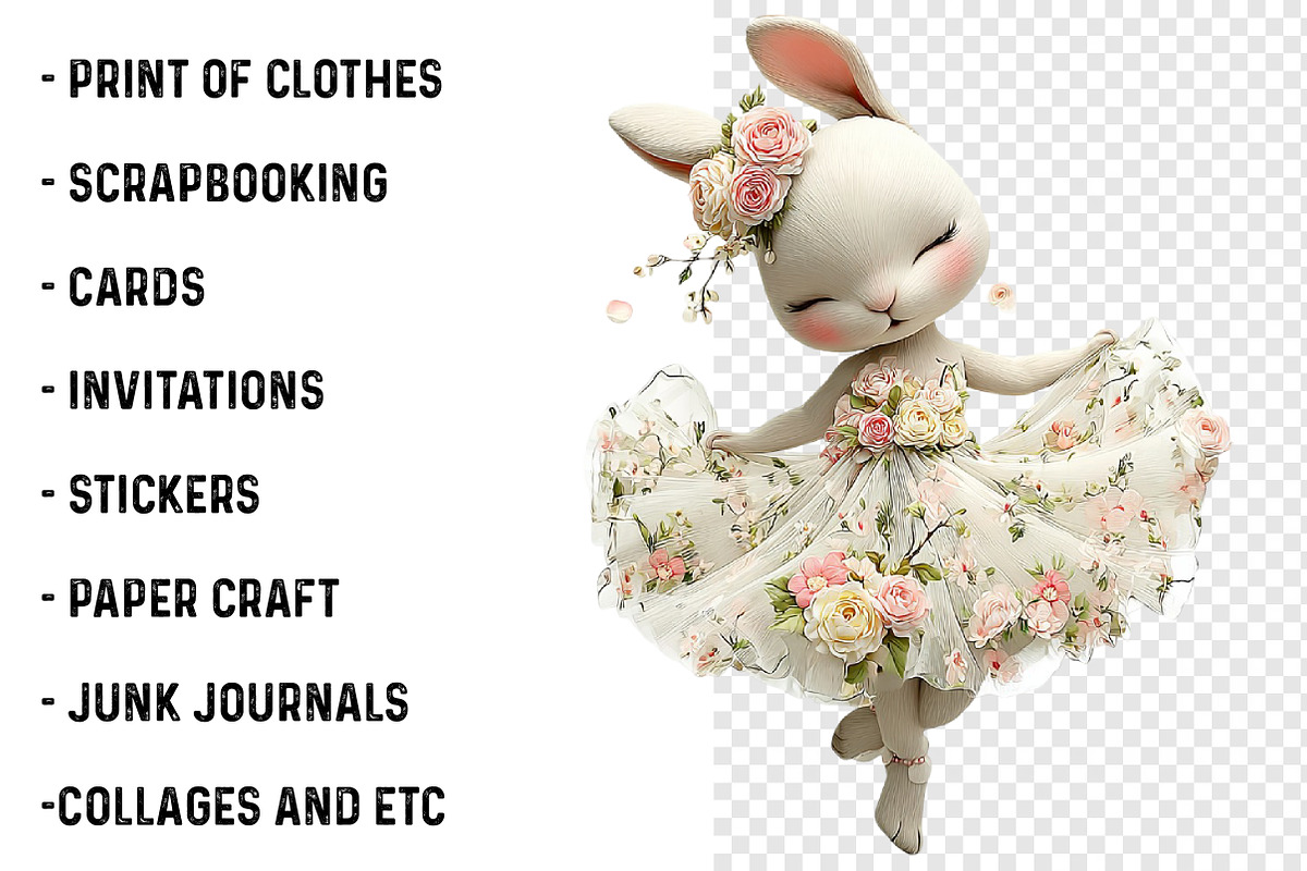 Whimsical Summer Bunny Fruits PNG, an Illustration by SinaCreation (Photo 3 of 7)