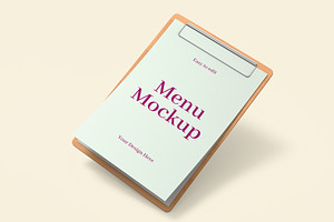 Floating Clipboard Menu Mockup, an Advertising Mockup by graphypix