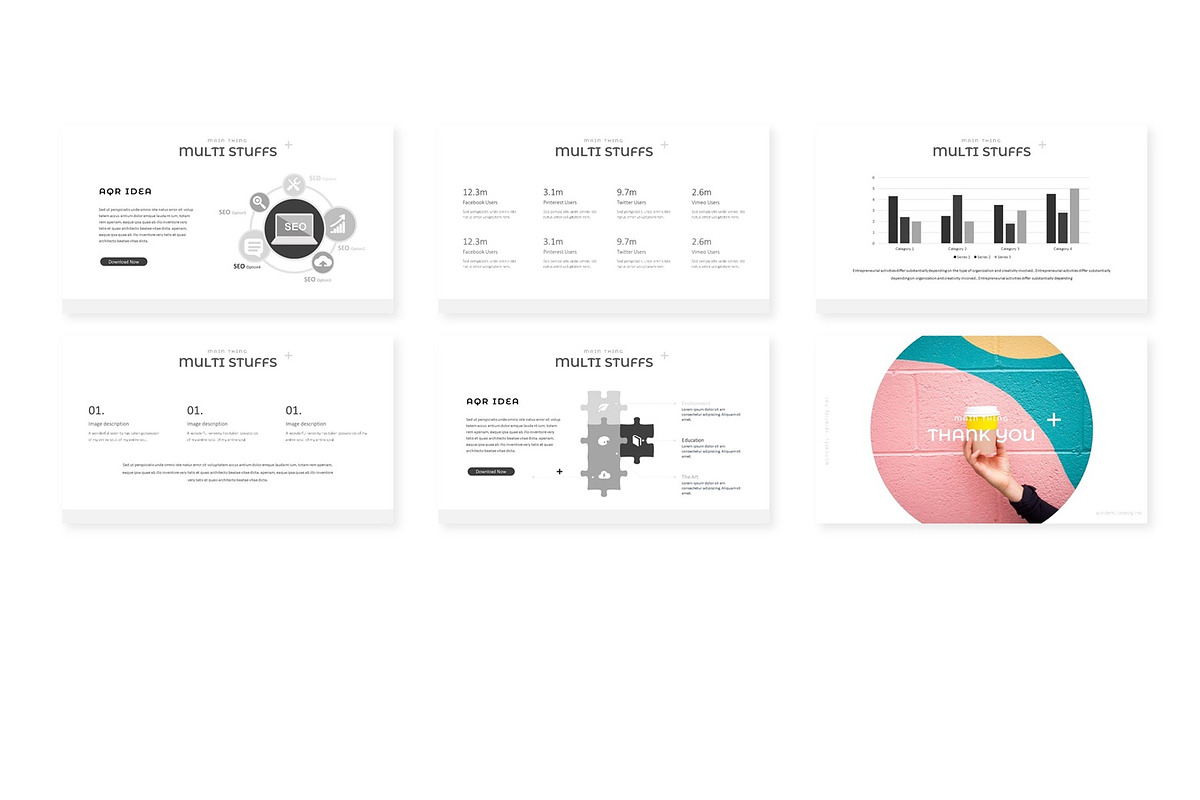 Multi - Google Slides Template, a Presentation Template by AQR Studio