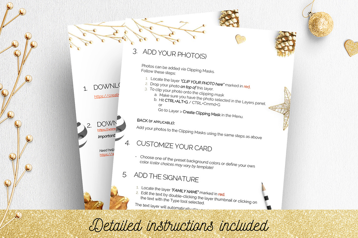 Christmas Card Psd Template 13, a Card Template by Nifty Template Studio (Photo 8 of 10)