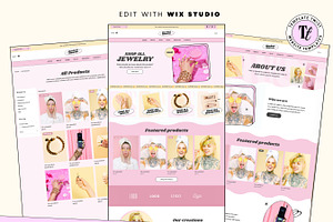 Pink Wix Shop Website Template