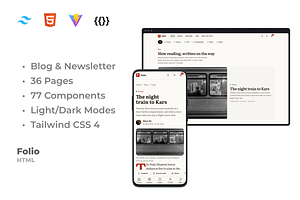 Folio | Blog & Newsletter Template, a HTML Template by Mobius Studio