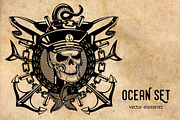 Vintage Nautical Elements, an Object Illustration by ne2pi (Thumbnail 1 of 3)