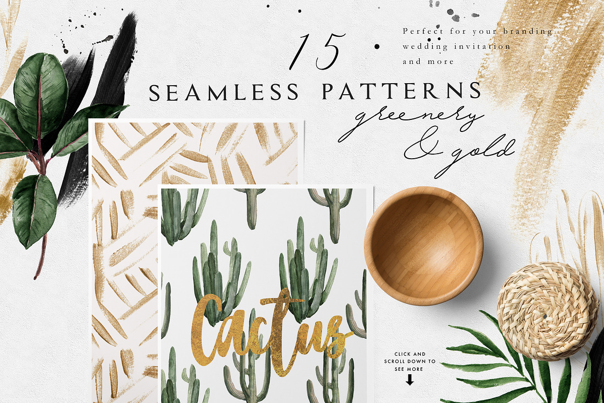 Greenery Summer Design Set, a Texture Illustration by Graphic Box (Photo 7 of 9)