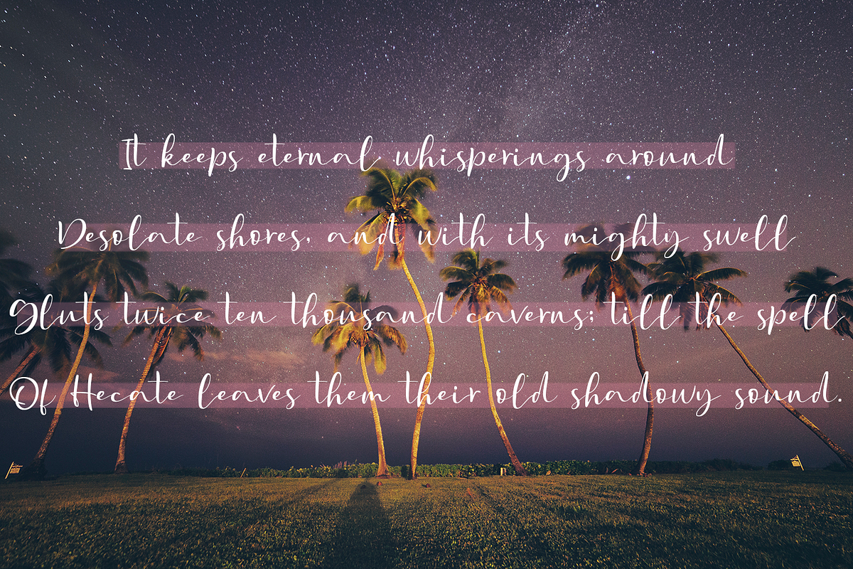 Rymand - script font preview 5