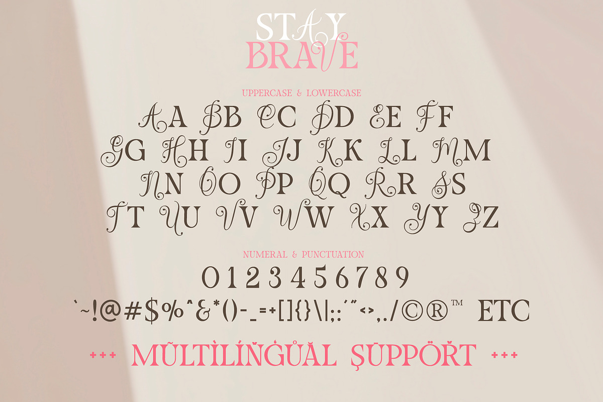 Stay Brave - Mixed Serif Calligraphy