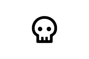 Simple Skull Icon Vector, an Object Illustration by Vectorium Studio