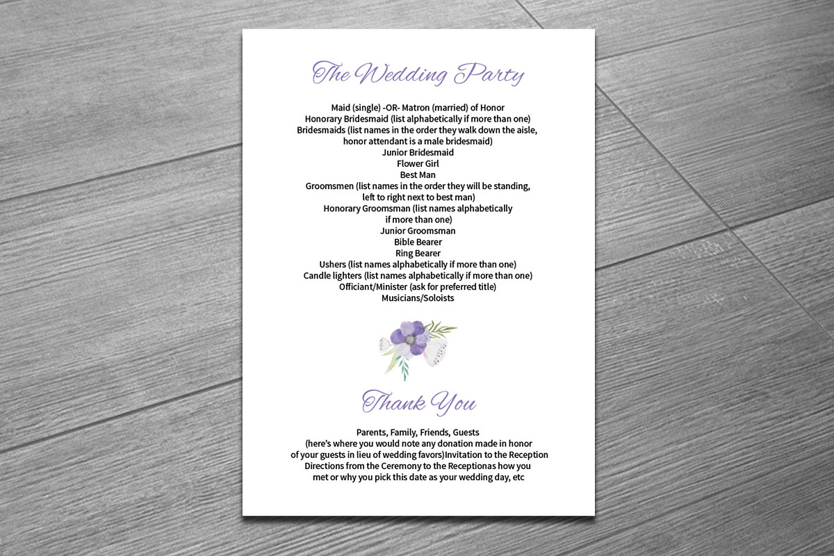 Wedding Fan Program Template, an Invitation Template by retrographix (Photo 3 of 3)